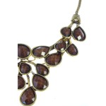 Coyote Brown Marble Teardrop Stone Cluster Necklace